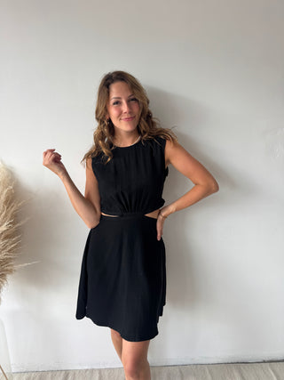 Black cut out dress