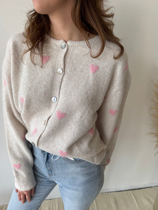 Pink hearts soft knit
