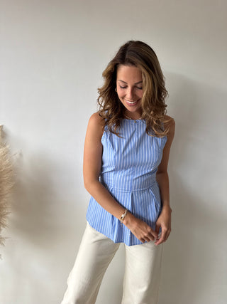 Bow back peplum top