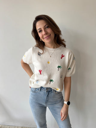 Summer short sleeves knit