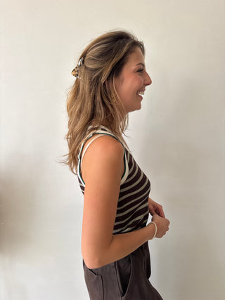 Olive brown top
