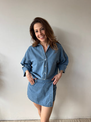 Light blue denim summer set