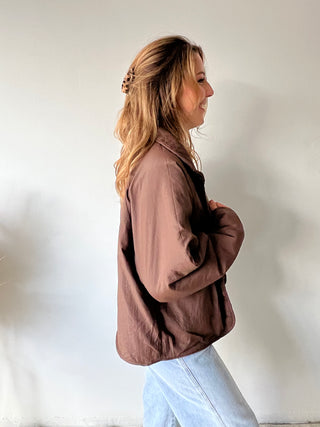 Brown reversible jacket