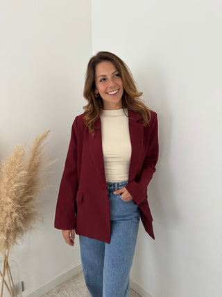 Burgundy blazer