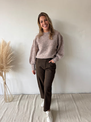 Leopard brown pants