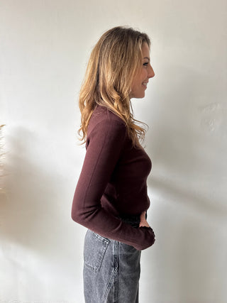 Brown soft sous pull