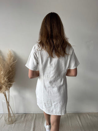 White denim summer dress