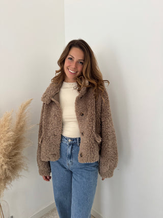 Taupe teddy jacket