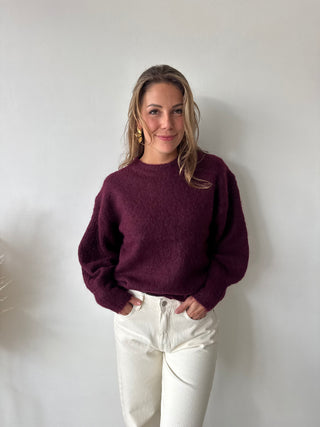 burgundy autumn knit