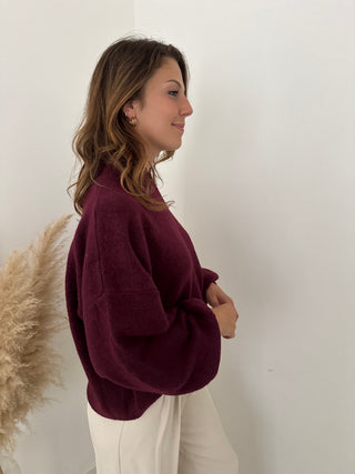 Simple soft burgundy knit