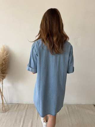 Denim shirt dress