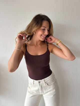 Brown tank top