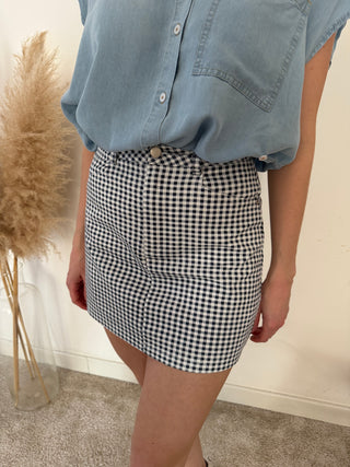 Blue vichy skirt