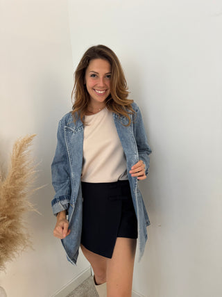 Blue vintage denim blazer