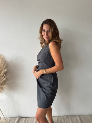 Grey asymmetric dress