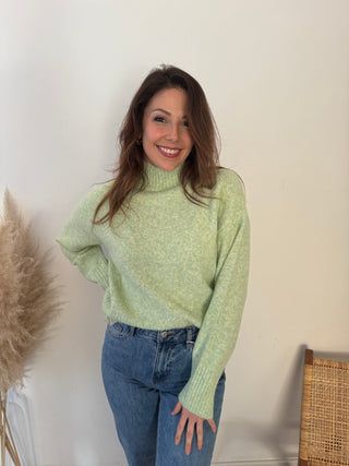 Super soft green turtleneck knit