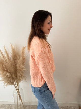 Super soft peach turtleneck knit