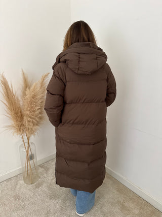 Brown puffer coat
