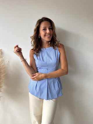 Bow back peplum top
