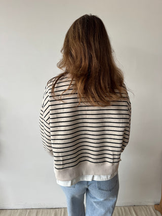 Navy striped sweater