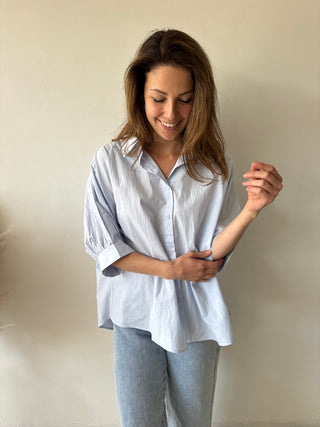 Blue summer blouse