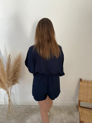 Navy knot playsuit