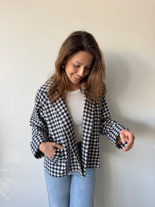 Blue vichy jacket