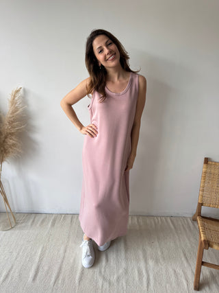 Soft pink flowy dress