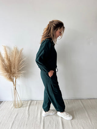 Green corduroy set