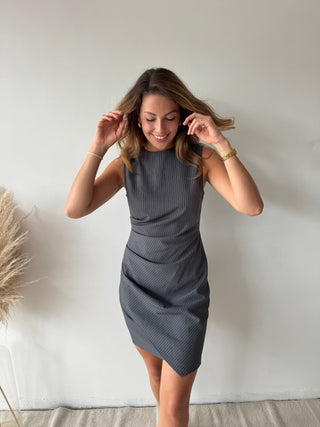 Grey asymmetric dress