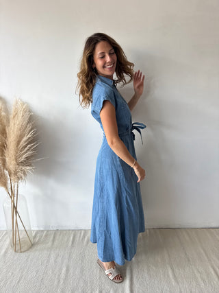 Denim maxi dress