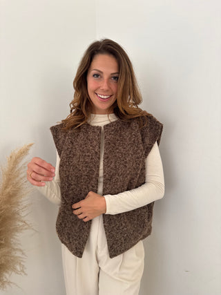 Brown fall gilet