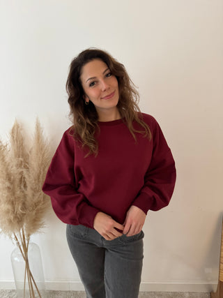 Burgundy happy sweater