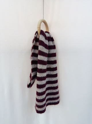 Soft burgundy beige scarf
