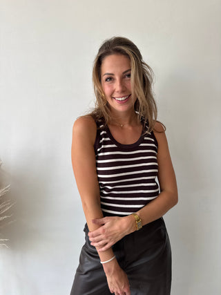 Beige brown top
