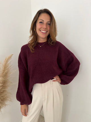 Simple soft burgundy knit