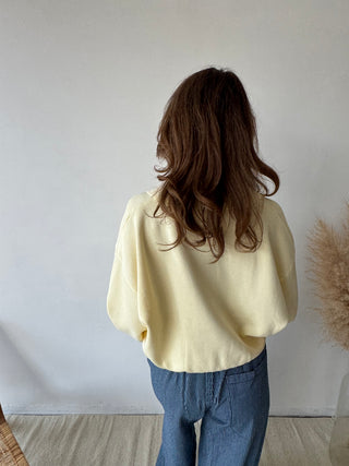 Yellow zipper knit