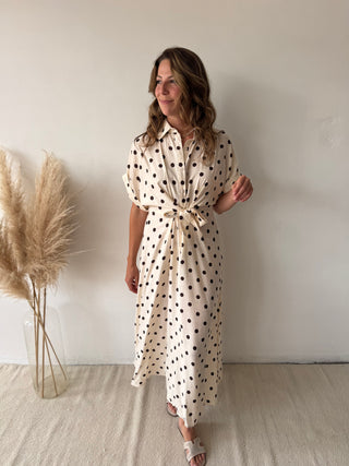Polka dots knot dress