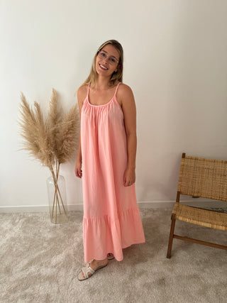 Peach maxi dress