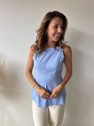 Bow back peplum top