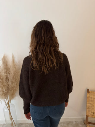 Soft simple brown turtleneck knit