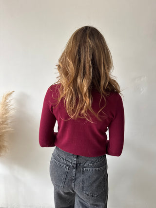 Burgundy soft souspull