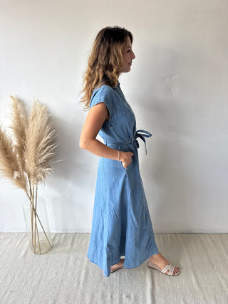 Denim maxi dress