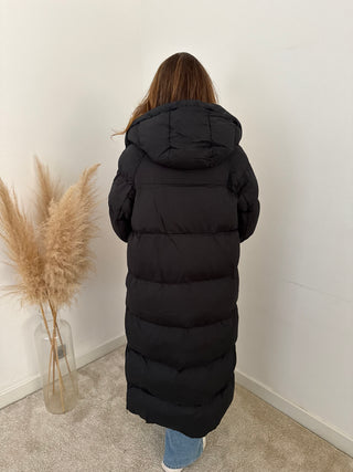 Black puffer coat
