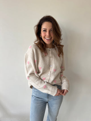 Pink hearts soft knit