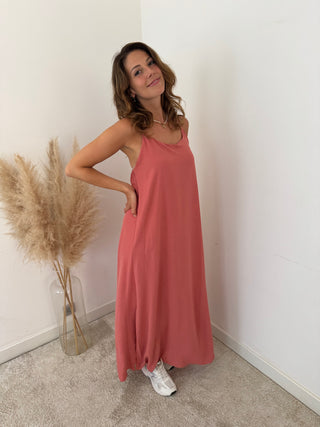 Pink flowy dress