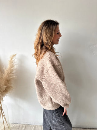 Taupe teddy vest