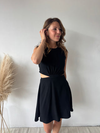 Black cut out dress