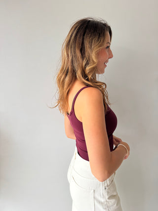 Burgundy tank top
