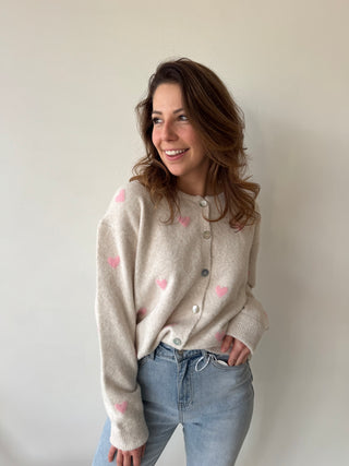 Pink hearts soft knit
